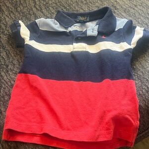 Polo by Ralph Lauren Kids Navy, White & Red Striped Polo